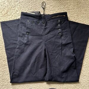 Men's Black Buttoned Pants